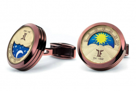 Запонки TF Est. 1968  Moon Phases brown PVD CMPN-PC02